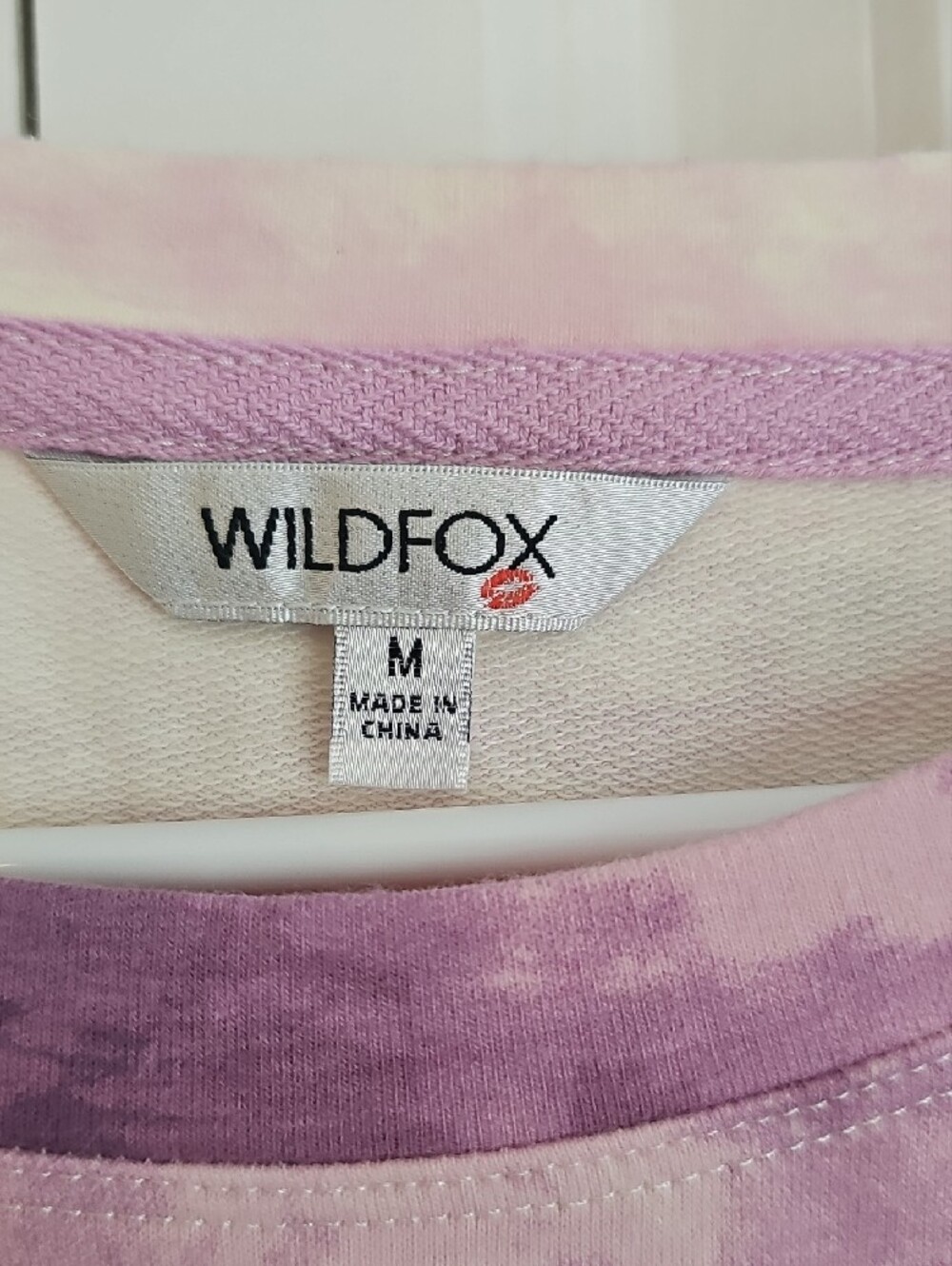 Wildfox Purple and Cream Star Tie-Dye Pullover - Picture 2 of 6